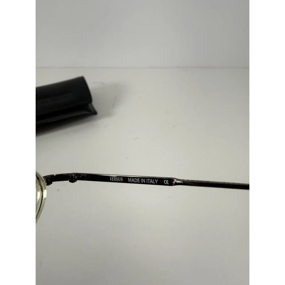 Versus Versace B01 Oval Eyeglasses Frames Brown Italy 49-18 w/ Case